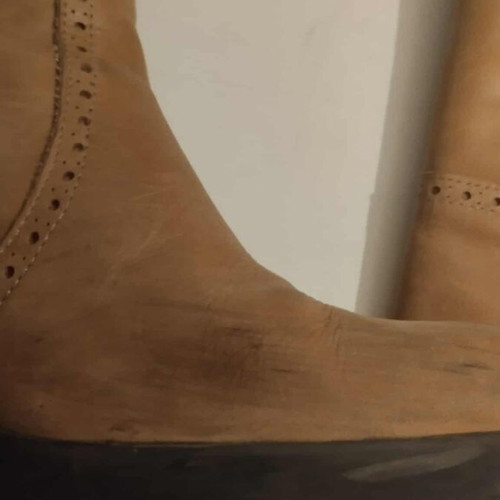 Patricia Miller leather high boots size 41 used, beige