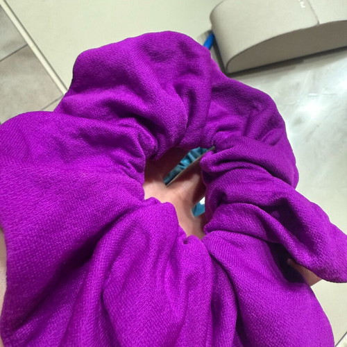 Handmade hair scrunchie new, purple