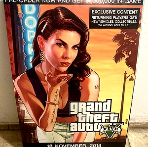 Grand Theft Auto V Floor Standees Display store promo. Σε καλή κατάσταση. Τιμή 50 Ευρώ.