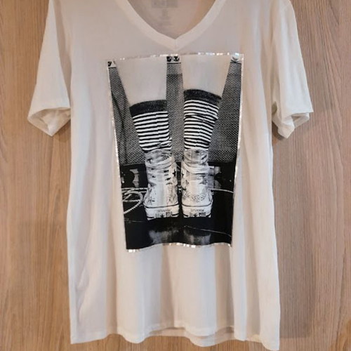 Converse All Star T-shirt size M like new, black and white