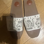 Chloé Woody Mild Beige δαντελένια πέδιλα σαν καινούργια, μέγεθος 41