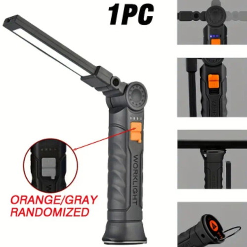 Foldable multifunctional flashlight new, rechargeable with magnetic base