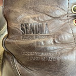 Sendra men's leather boots size 41, brown, cap toe