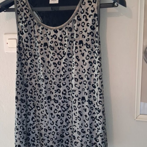 Animal Print Shirt Dina silver medium like new