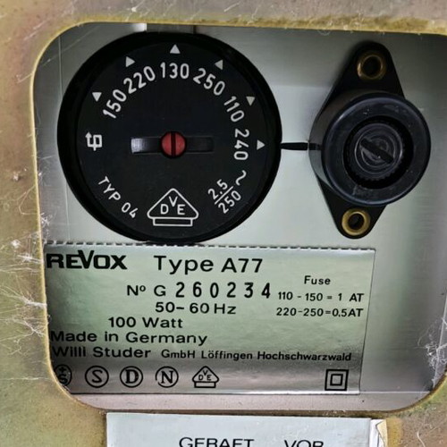 Revox A77 MK4 tape recorder used for repair or spare parts