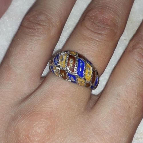 Silver ring used vintage with hallmark