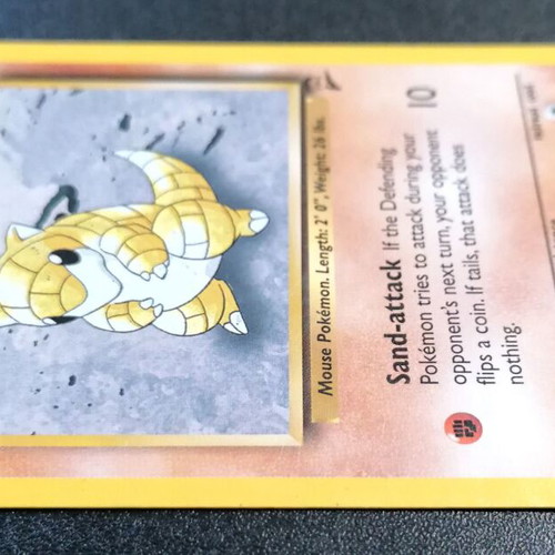 Pokémon Sandshrew Base Set 2 card used, good condition