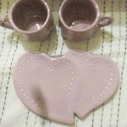 Coffee set for lovers ceramic, new