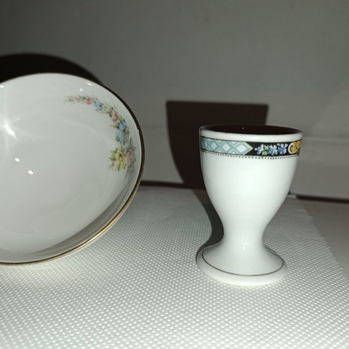 Scherzer porcelain and KPM egg cup 1930-1940 like new, set of 2 pieces