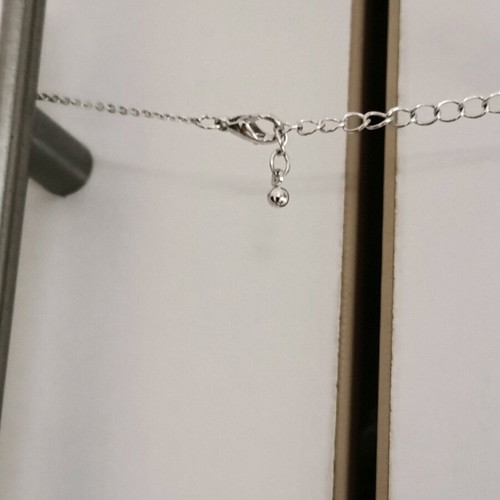 Necklace with two hearts new, lustrous and with stones