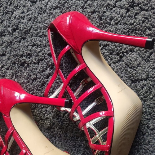 Guess red sandals used, size 38, heels