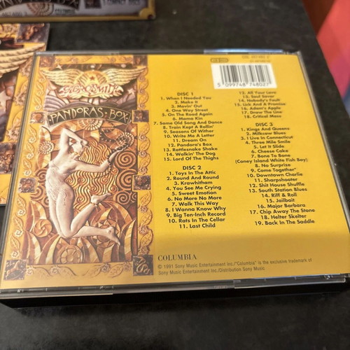 Aerosmith Pandora's Box CD set used, rock collection 3 CDs