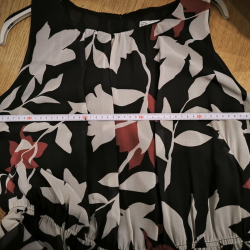Φόρεμα maxi με floral print σαν καινούργιο, μαύρο και κόκκινο