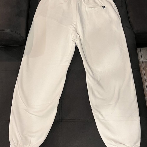 Review unisex sweatpants, white and turquoise, XL