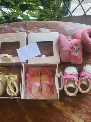 Baby shoes size 18 new, set of 4 pairs