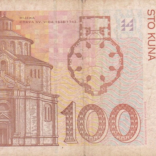 Croatian banknote used