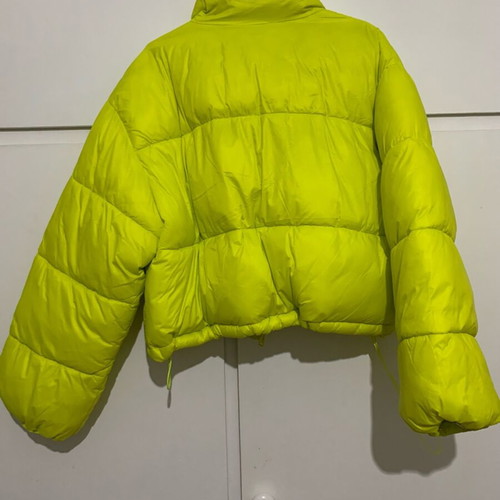 JJXX puffer jacket lime, new, mid-length to cropped