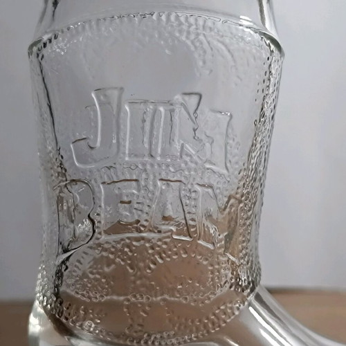 Jim Beam glass shot glass like new cowboy boot shape