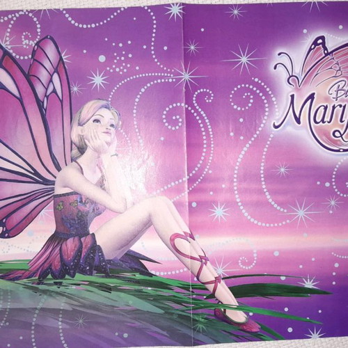 Barbie Mariposa poster like new with Strawberry Shortcake story