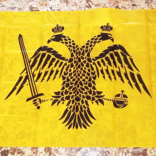 Double-Headed Eagle Flag like new, authentic