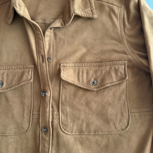 Stradivarius brown suede shirt-jacket like new