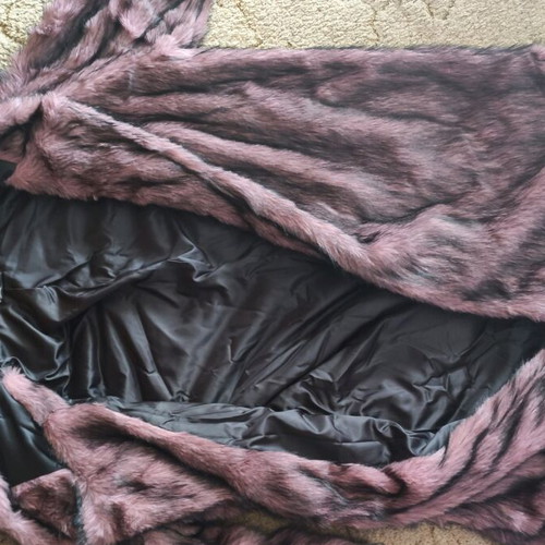 Shein synthetic fur 4XL purple black like new