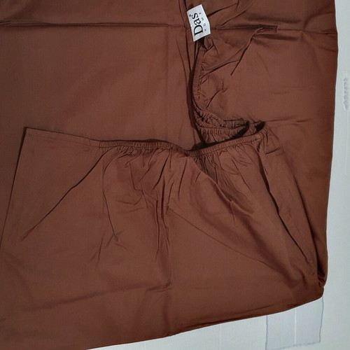 Das Home single bed sheet and duvet cover set cotton satin brown new