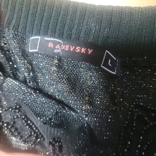 Raxevsky women's black set like new with skirt, jacket and top