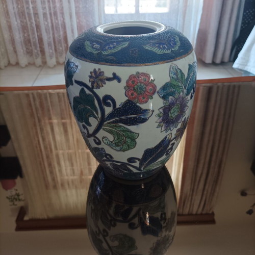 Delf handmade vintage ceramic vase and bowl set, like new