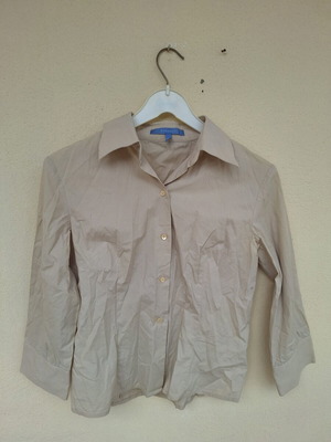 Zara cotton shirt used, beige, size M