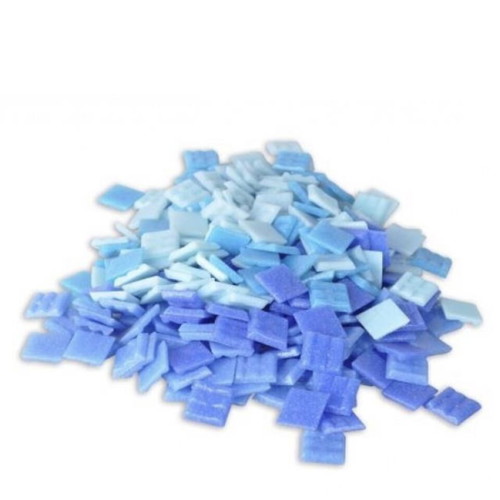 Glass Mosaic Pieces like new, blue and white for DIY crafts