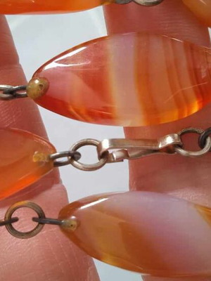 Vintage agate necklace with silver fittings like new