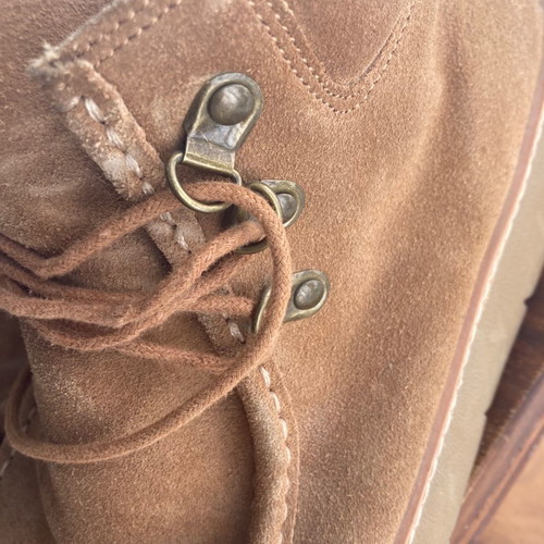 ZARA Men's leather suede boots used, size 42, beige