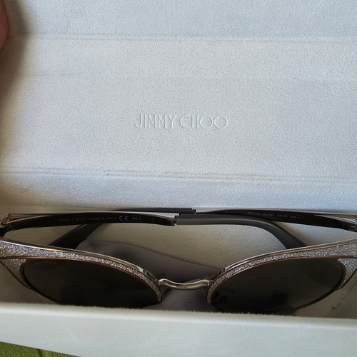 Jimmy Choo Ora/S 1KLNQ Cat Eye Sunglasses Like New, Gold and Silver