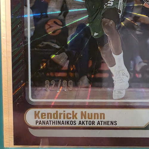Kendrick Nunn Panathinaikos numbered purple Prizm card 82/99