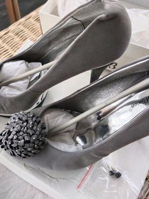 Women's formal high heel shoes new, gray