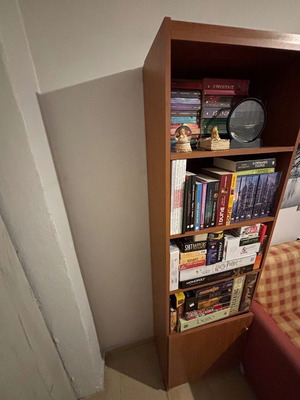 Wooden bookcase, 56x30x190 cm