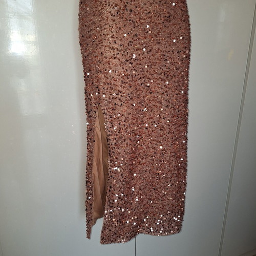Rose gold sequin dress size medium new