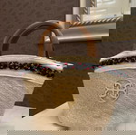 Bonendis handbag ecru τσάντα με χρυσή αλυσίδα αφόρετη ΠΡΟΣΦΟΡΑ