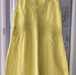 Raxevsky embroidered cotton dress, medium, yellow