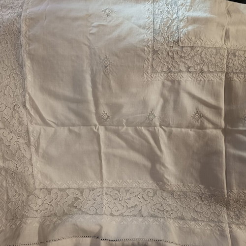 Large handmade tablecloth