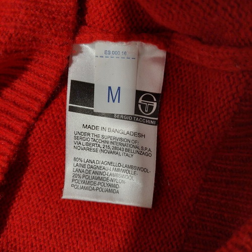 Sergio Tacchini men's pullover used, size M, red