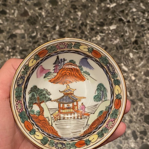 Vintage Chinese porcelain set 3 pieces hand painted like new