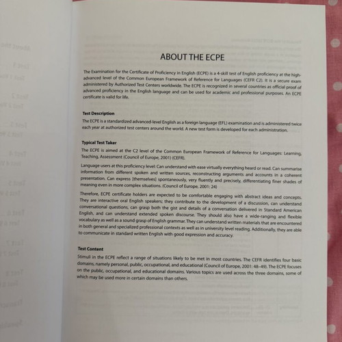 ECPE Practice Tests 1 Student's Book used, Revised 2021 Format