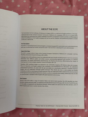 ECPE Practice Tests 1 Student's Book used, Revised 2021 Format
