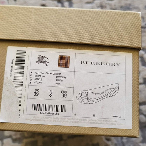 Burberry ballerinas new, leather, size 39, signature check pattern
