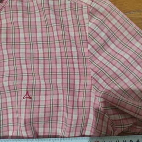 Schöffel pink women's shirt with check pattern like new, S/M