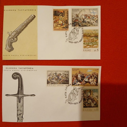 First Day Covers for 150 Years of the Greek Revolution 1821 new