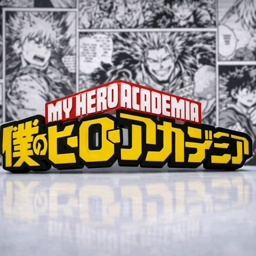 3D Printed Logo My Hero Academia new, three-dimensional decor