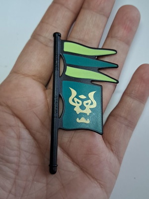 Playmobil green dragons flag